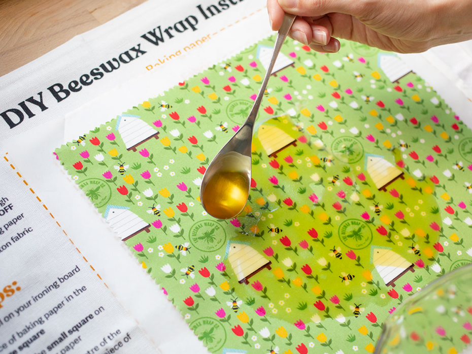 DIY Beeswax Wrap Kit In Action